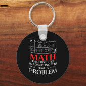 Math The First Step Is Admitting You Have A Proble Schlüsselanhänger (Vorderseite)
