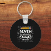 Math The Only Subject That Counts Funny Math Teach Schlüsselanhänger (Vorderseite)