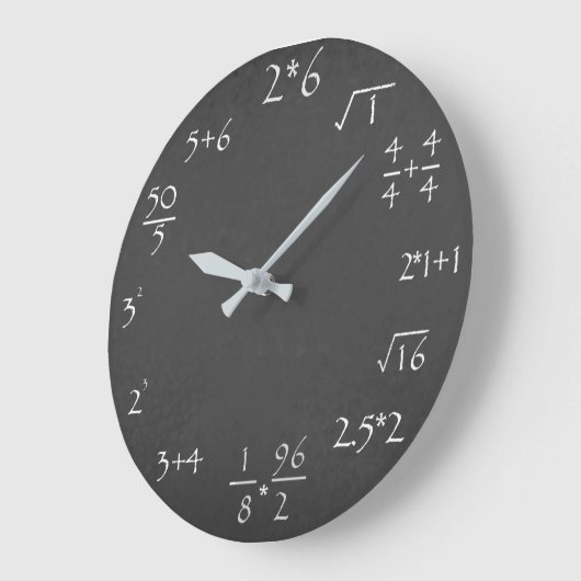Math Time Große Wanduhr (Winkel)