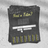 Math Tutor Beruflich Chalkboard Search Bar Flyer