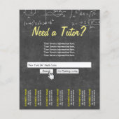 Math Tutor Beruflich Chalkboard Search Bar Flyer (Vorne)