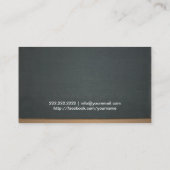 Math Tutor Beruflich Chalkboard Visitenkarte (Rückseite)