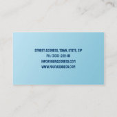 Math Tutor Blue Numbers Business Card Visitenkarte (Rückseite)