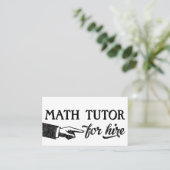 Math Tutor Business Cards - Cool Vintag Visitenkarte (Stehend Vorderseite)