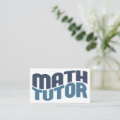 Math Tutor Business Cards Visitenkarte (Stehend Vorderseite)