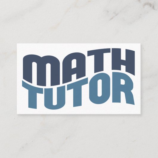 Math Tutor Business Cards Visitenkarte (Vorderseite)