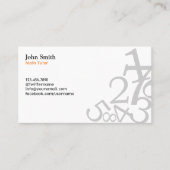 Math Tutor Einfache Zahlen Lehrer Schlicht Visitenkarte (Vorderseite)