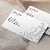 Math Tutor Einfache Zahlen Lehrer Schlicht Visitenkarte