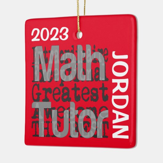 Math Tutor Extraordinaire CUSTOM Keramikornament (Links)