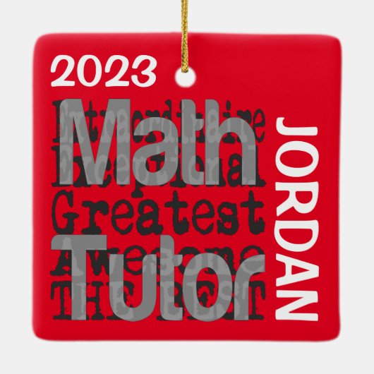 Math Tutor Extraordinaire CUSTOM Keramikornament (Rückseite)