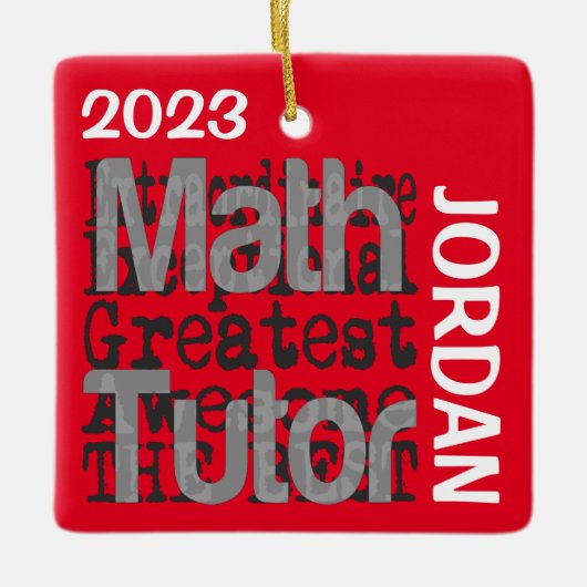 Math Tutor Extraordinaire CUSTOM Keramikornament (Vorderseite)