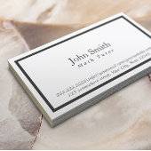 Math Tutor Minimal Black Gerahmt Visitenkarte