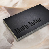 Math Tutor Minimalistisch Beruflich Black Visitenkarte
