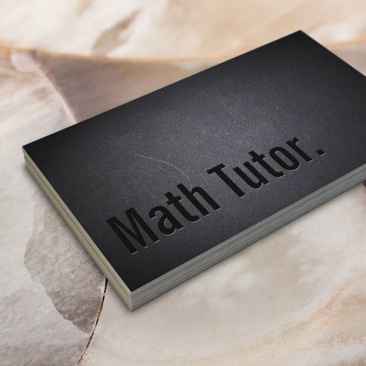 Math Tutor Minimalistisch Beruflich Black Visitenkarte