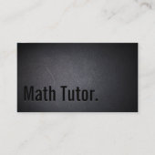 Math Tutor Minimalistisch Beruflich Black Visitenkarte (Vorderseite)