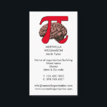 MATH TUTOR Pi Brain Mathematics Visitenkarte<br><div class="desc">MATH TUTOR Pi Brain Mathematics Business Card mit CUSTOMIZABLE TEXT. Dies ist eine stilvolle, personalisierte Pi Brain Mathematik Tutor Visitenkarte, um Ihre Expertise in Mathematik zu verkünden. Das Design zeigt ein fett rotes Pi-Zeichen mit einem Gehirn durch die Mitte. TEXT IST KUNDENBAR, sodass Sie Ihren Namen und Ihre Kontaktdaten auf...</div>