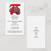 MATH-TUTOR Pi-Gehirn Mathematik Visitenkarte (Vorne/Hinten)