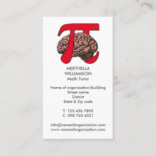 MATH-TUTOR Pi-Gehirn Mathematik Visitenkarte