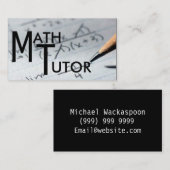 Math Tutor-Visitenkarte Visitenkarte (Vorne/Hinten)