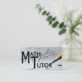 Math Tutor-Visitenkarte Visitenkarte (Stehend Vorderseite)