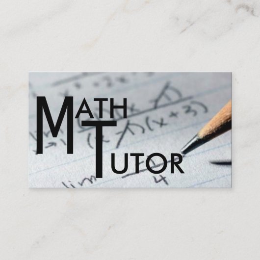 Math Tutor-Visitenkarte Visitenkarte (Vorderseite)