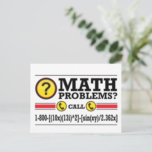 Math Tutoring Humor Gift Postkarte (Stehend Vorderseite)
