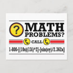 Math Tutoring Humor Gift Postkarte<br><div class="desc">Fun Gift for your math tutor,  or for the math whiz looking for new client. Are you up for the challenge?</div>