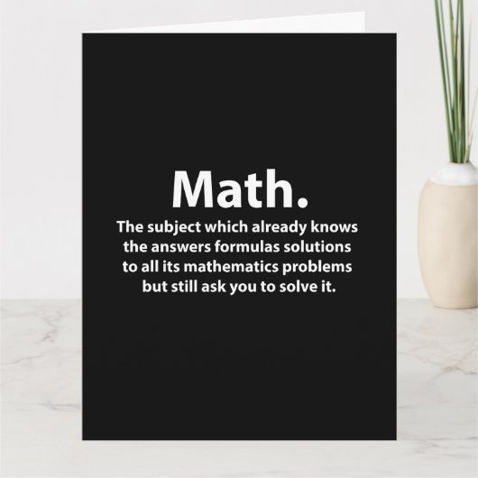 Math Typografie Funny Math Greeting Karte (Vorderseite)