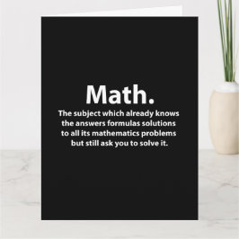 Math Typografie Funny Math Greeting Karte