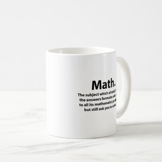 Math Typografie Funny Math Kaffeetasse (VorderseiteRechts)