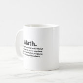 Math Typografie Funny Math Kaffeetasse (Vorderseite Links)