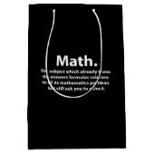 Math Typografie Funny Math Mittlere Geschenktüte (Vorderseite)