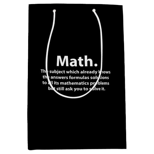 Math Typografie Funny Math Mittlere Geschenktüte (Vorderseite)