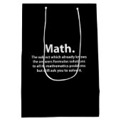Math Typografie Funny Math Mittlere Geschenktüte (Rückseite)