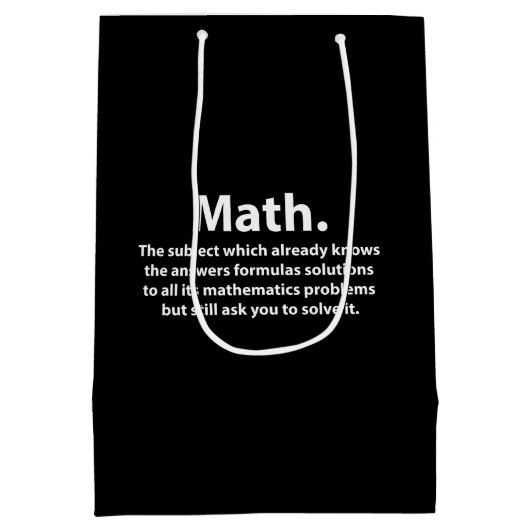 Math Typografie Funny Math Mittlere Geschenktüte (Rückseite)