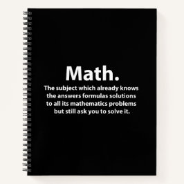 Math Typografie Funny Math Notizblock