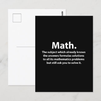 Math Typografie Funny Math Postkarte