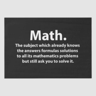 Math Typografie Funny Math Seidenpapier