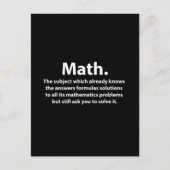 Math-Typografie Lustige Mathematik Postkarte (Vorderseite)