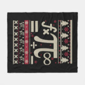 Math Ugly Christmas Fleecedecke (Vorderseite (Horizontal))