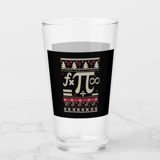 Math Ugly Christmas Glas (Vorderseite)