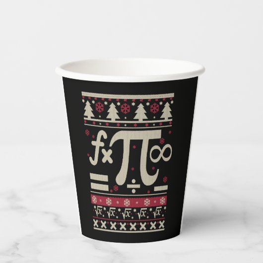 Math Ugly Christmas Pappbecher (Vorderseite)