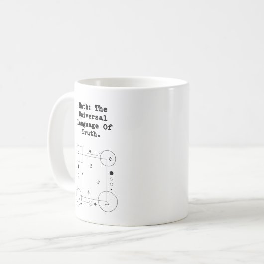 Math Universal Language | Truth & Logic Educator Kaffeetasse (Vorderseite Links)