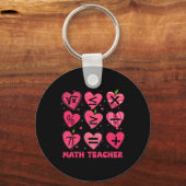 Math Valentinstag Lehrer Math Symbol Arithmetik Schlüsselanhänger (Vorderseite)