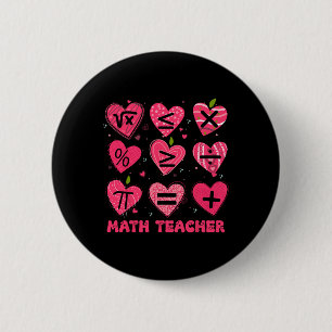 Math Valentinstag Lehrer Math Symboles Arithmetik Button