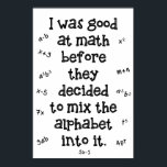 Math vor Alphabet Poster<br><div class="desc">Matte vor Alphabet Poster</div>