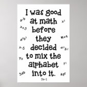 Math vor Alphabet Poster (Vorne)
