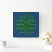 Math Wall Clock (AM-PM-Minuten) Quadratische Wanduhr (Zuhause)