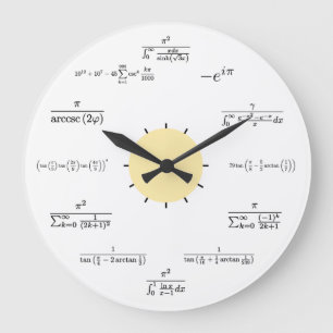 Math Wall Clock Große Wanduhr