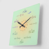 Math Wall Clock Quadratische Wanduhr (Winkel)